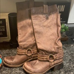 Brown women’s tall Frye boots